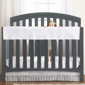 BreathableBaby Mesh Crib RailGuard Teething Cover for Full-Size Crib - Long Panel