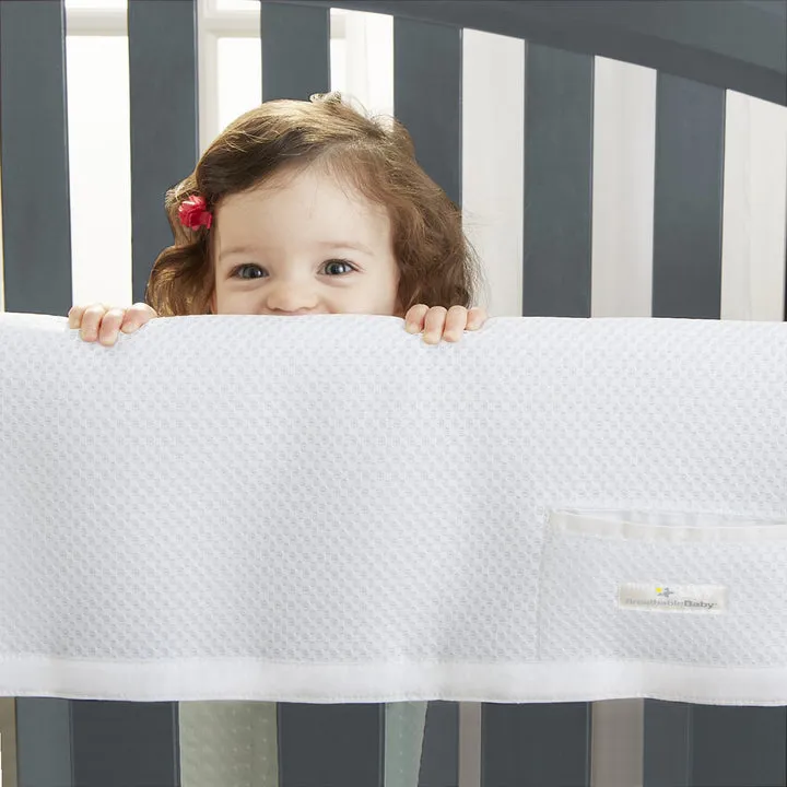 BreathableBaby Mesh Crib RailGuard Teething Cover for Full-Size Crib - Long Panel