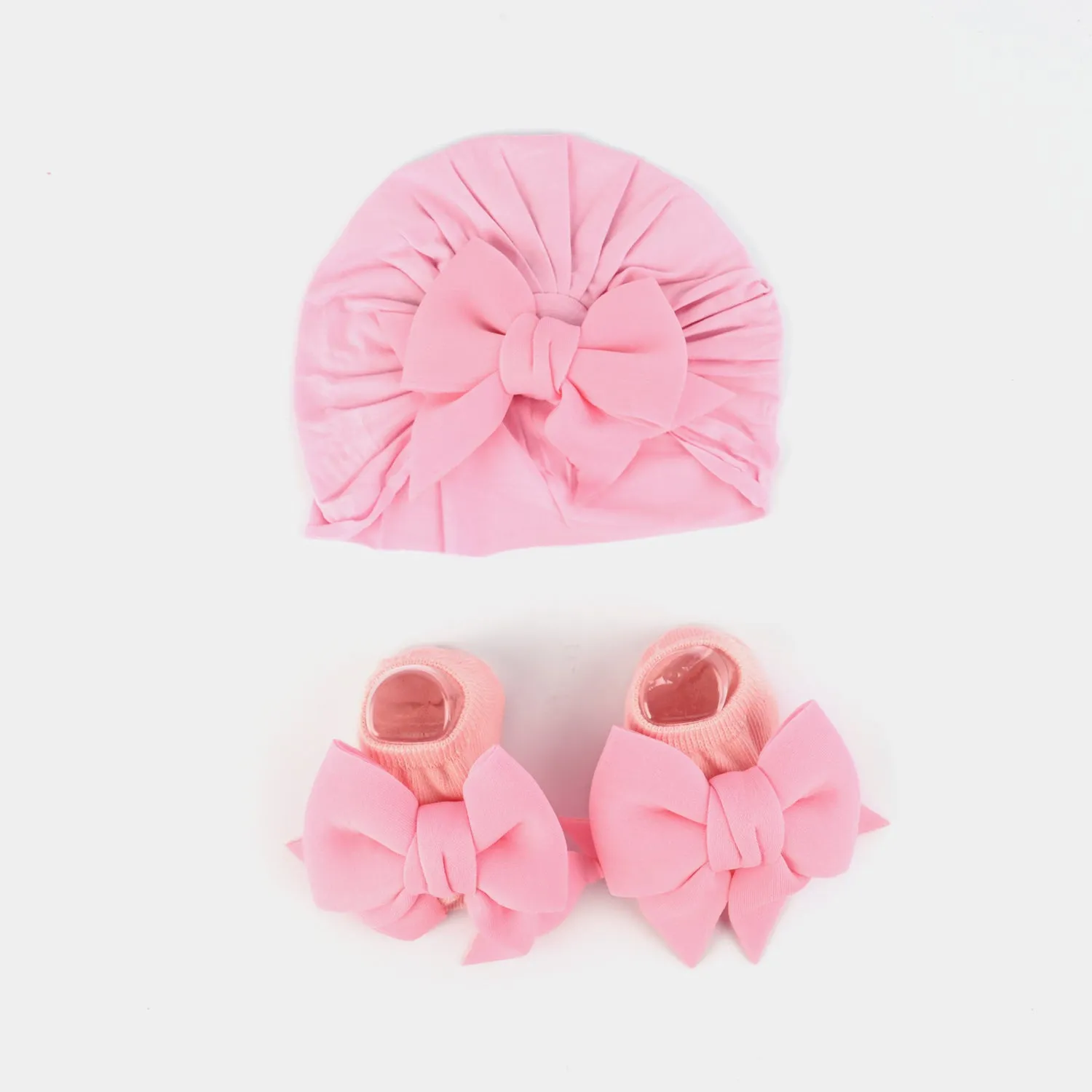 Cap w/Booties Pink 6M 