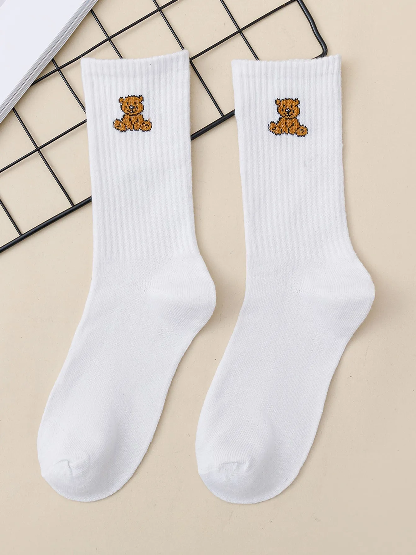 Cartoon Bear Socks Funny Socks for Women Novelty Socks Funky Socks Gift for Her