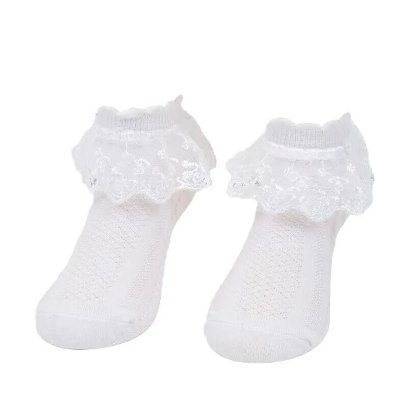 Chic Lace-Trimmed Princess Short Socks