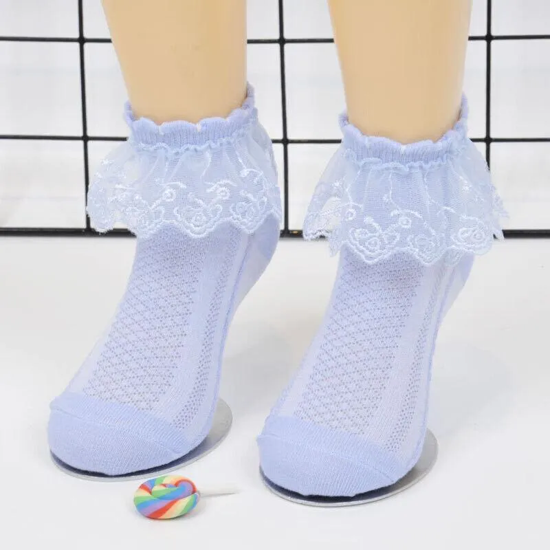 Chic Lace-Trimmed Princess Short Socks