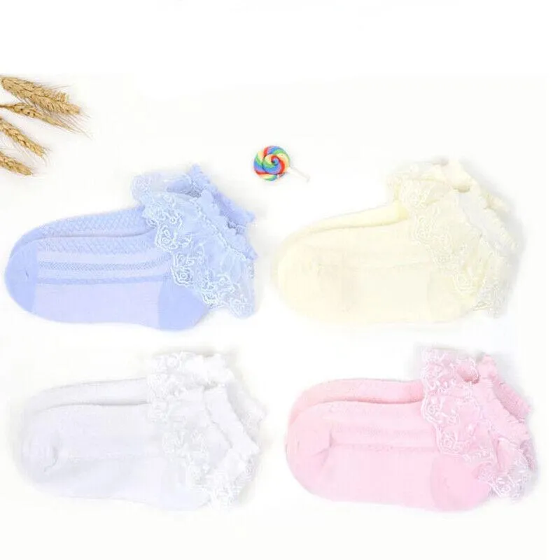 Chic Lace-Trimmed Princess Short Socks