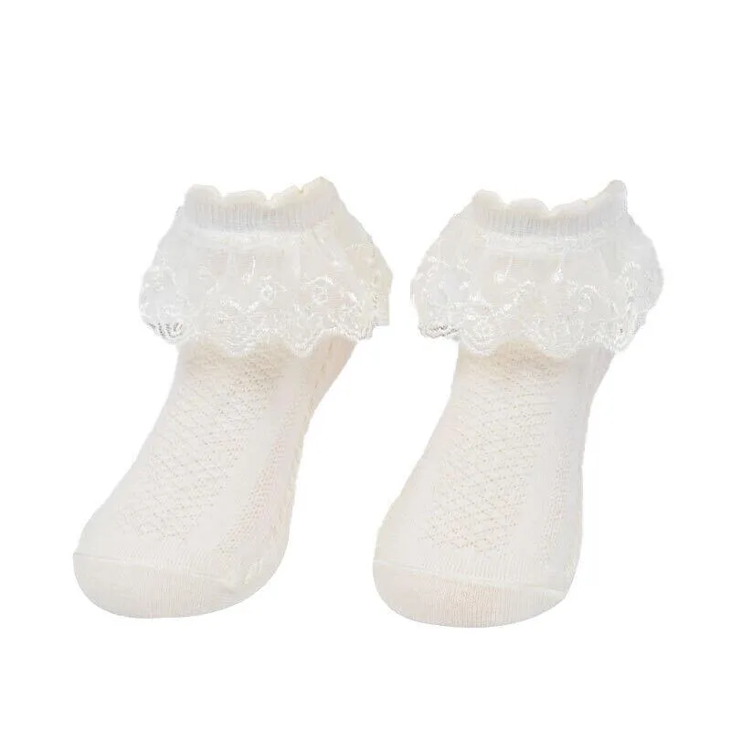 Chic Lace-Trimmed Princess Short Socks