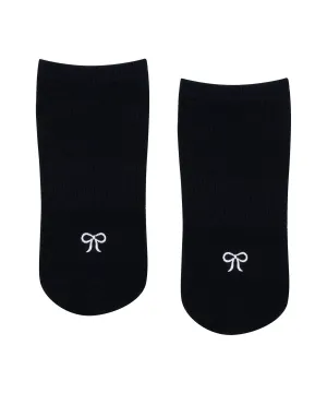 Classic Low Rise Grip Socks - Whimsy Bow Dark Navy