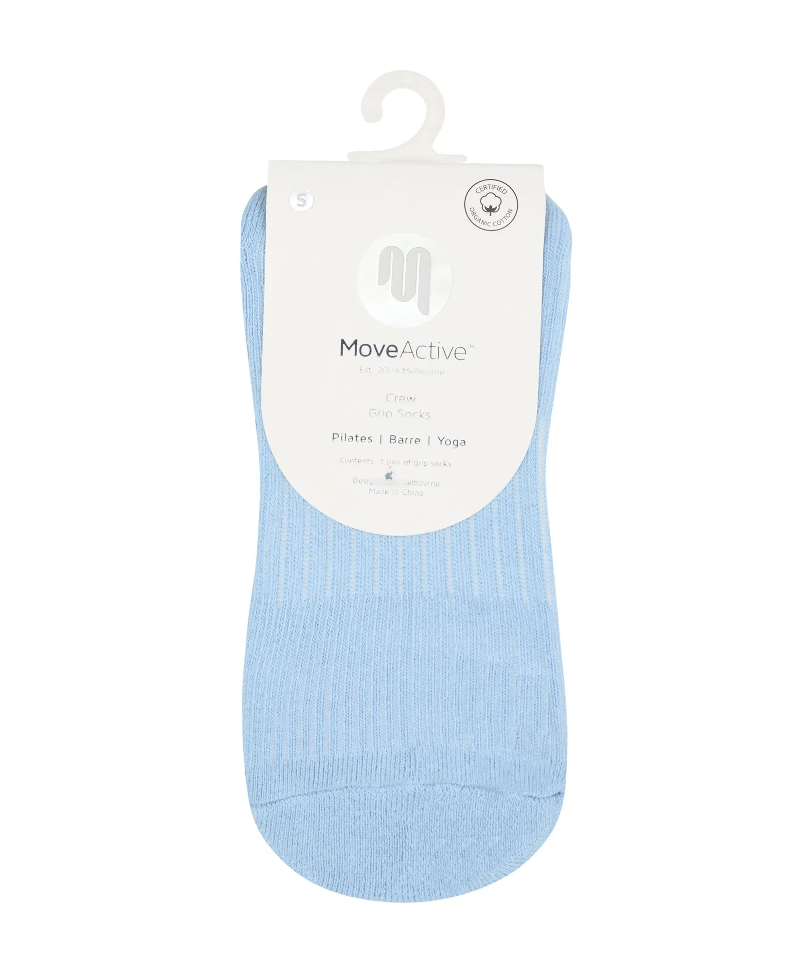 Crew Non Slip Grip Socks - Vintage Baby Blue