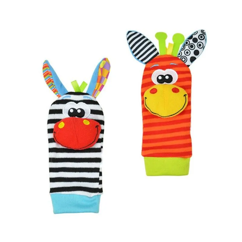 Cute Baby Wrist And Foot Rattles Baby Learning Toys