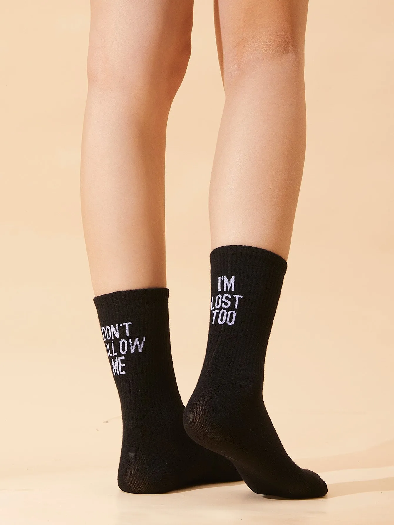 Dont Follow Me Crew Socks Funny Socks for Women Novelty Socks Funky Socks Gift