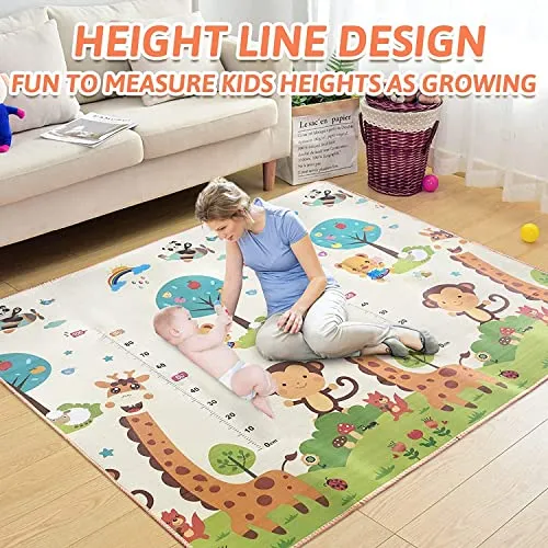 EASY SHOPE Baby Folding Mat Play Foam Crawl Waterproof Portable Kids Baby Toddler,Pack of 1,Multicolor