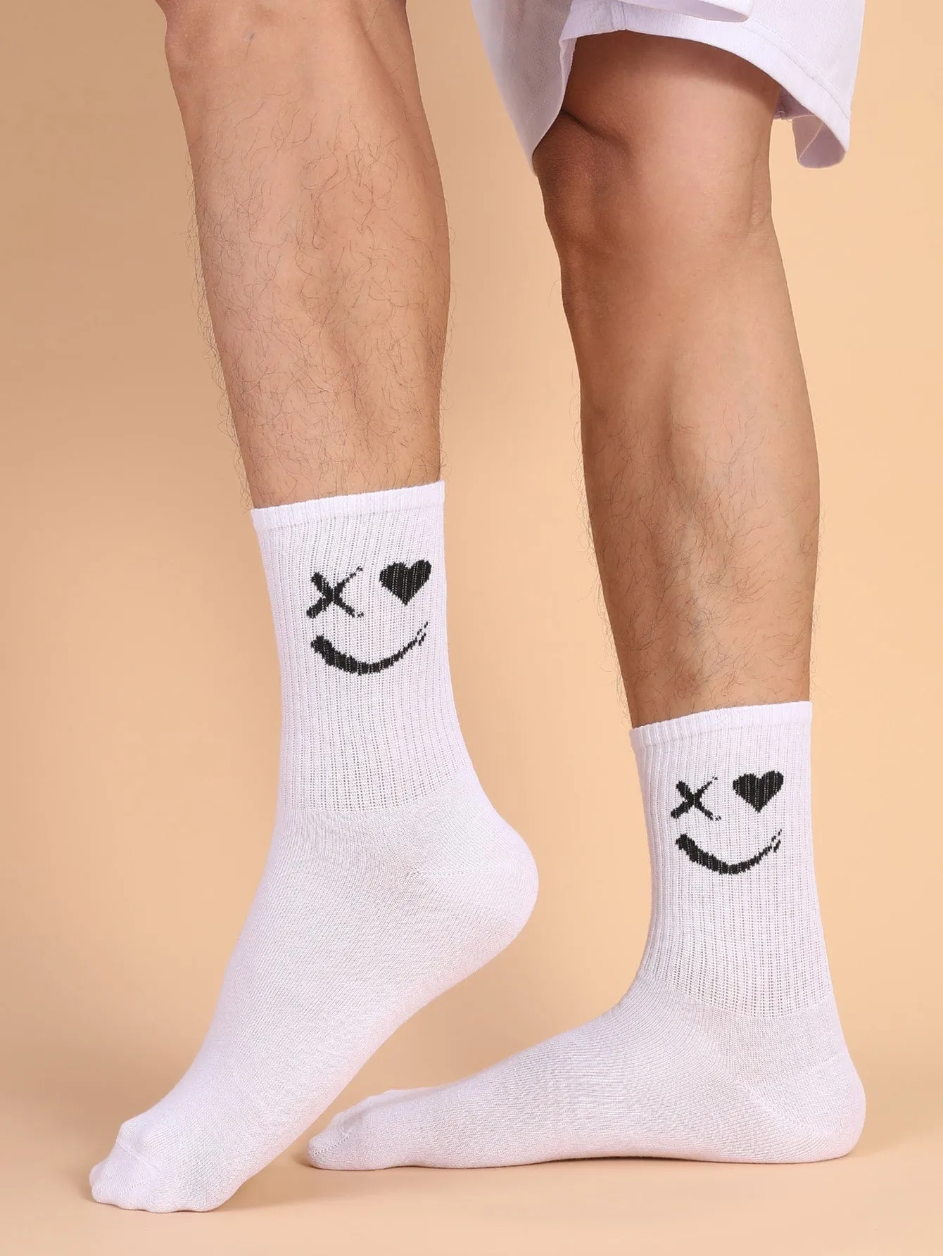 Expression Print Crew Socks Funny Socks for Men Novelty Socks Funky Socks Gift