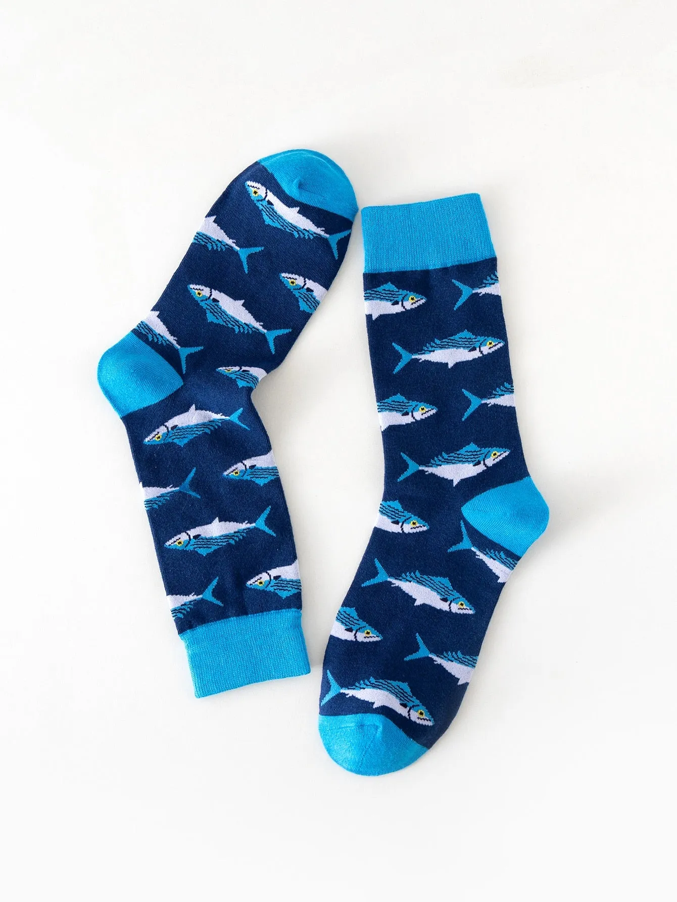 Fish Crew Socks Silly Socks for Men Funky Socks Funny Socks Novelty Socks