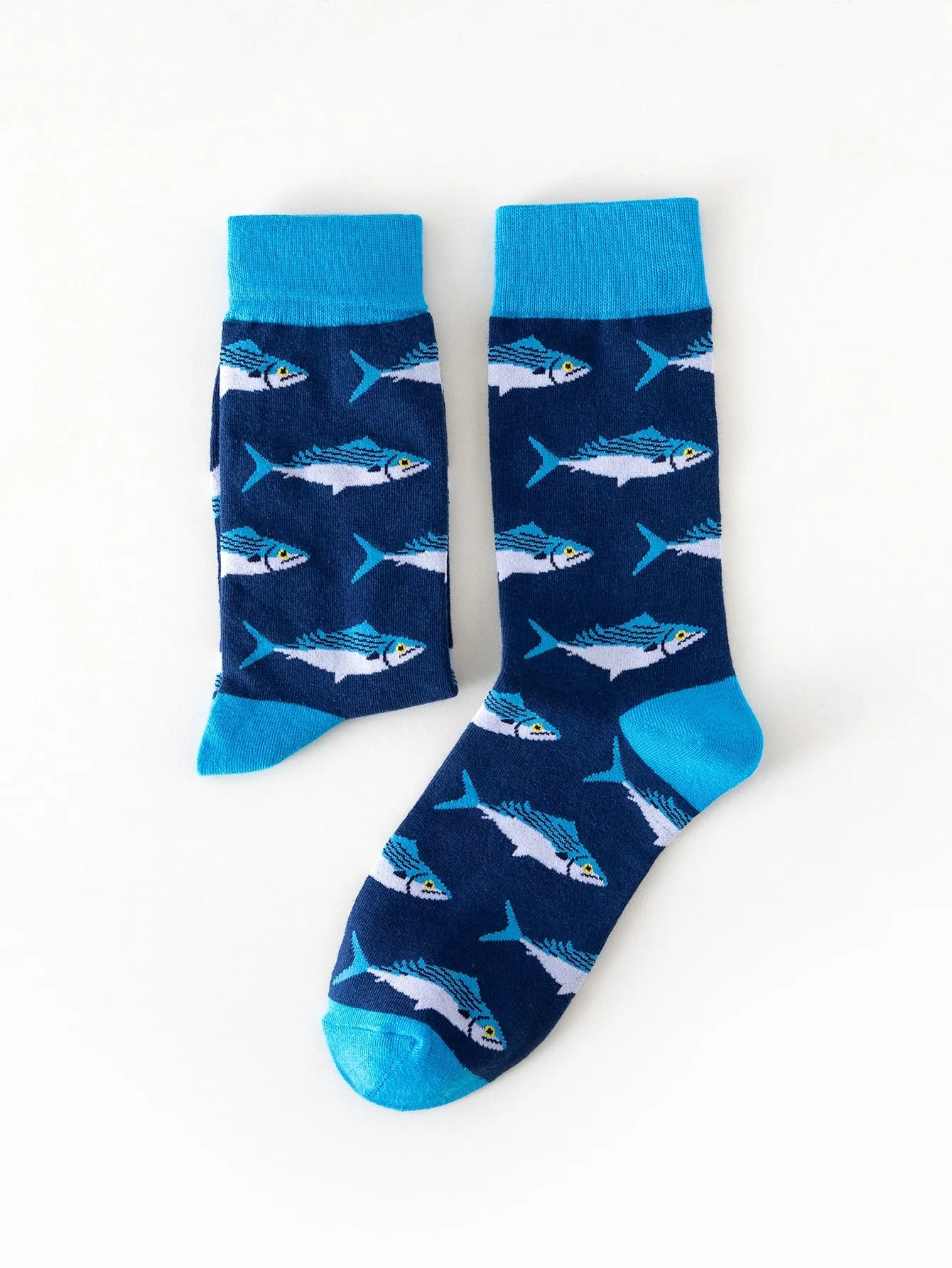 Fish Crew Socks Silly Socks for Men Funky Socks Funny Socks Novelty Socks