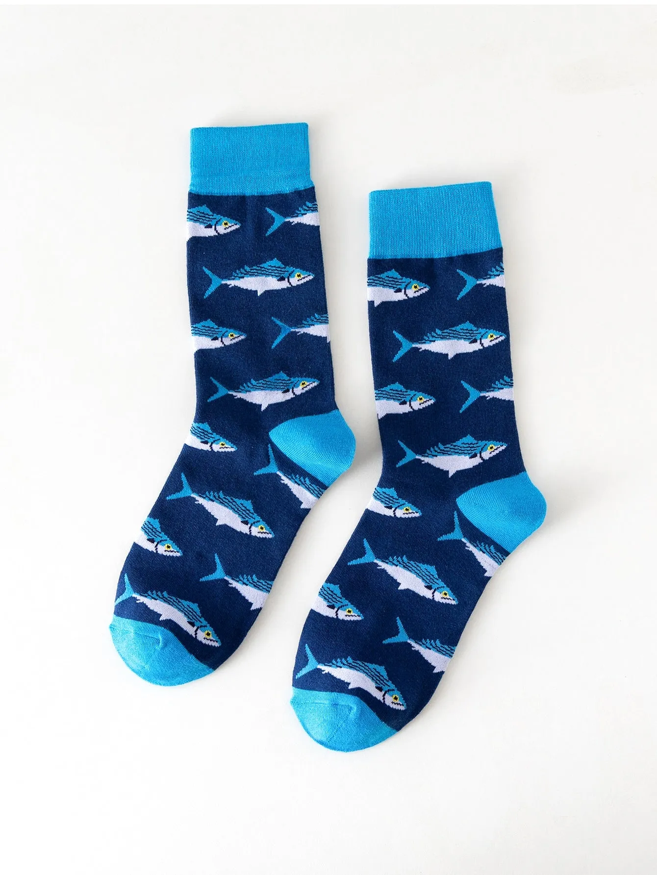 Fish Crew Socks Silly Socks for Men Funky Socks Funny Socks Novelty Socks