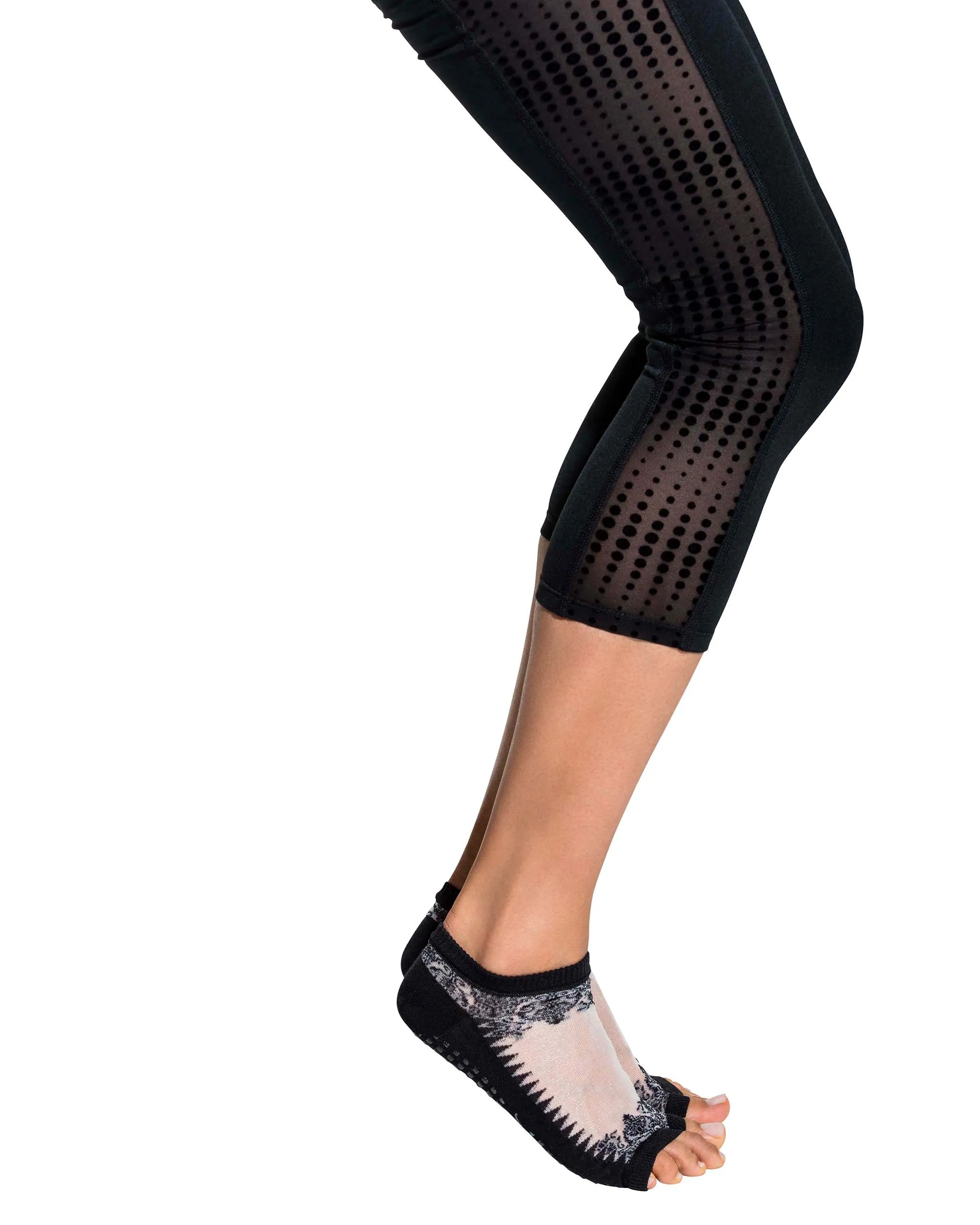 Flow - Black & Sheer Gala - Grip Socks