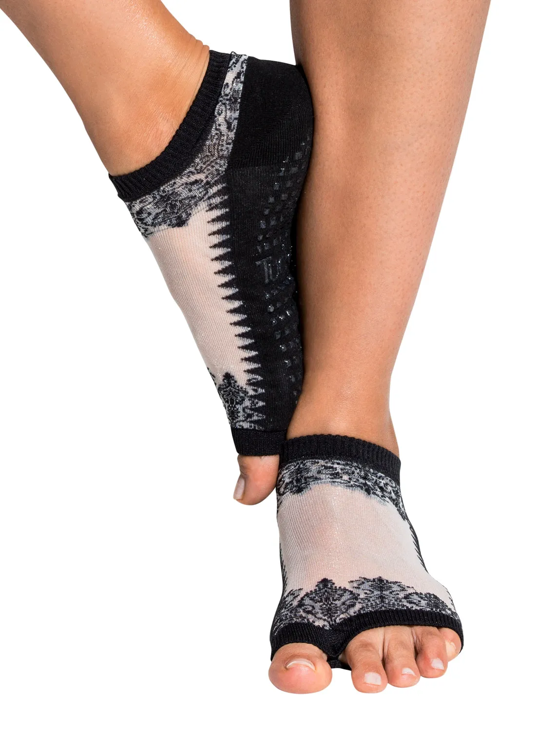 Flow - Black & Sheer Gala - Grip Socks