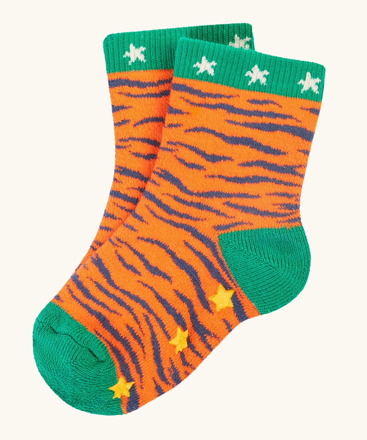 Frugi Grippy Socks 2 Pack - Tiger