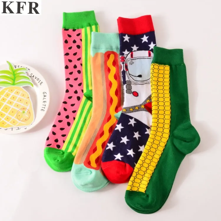 Funny Cute Happy Socks Womens Men Print Casual Harajuku Socks( Square)