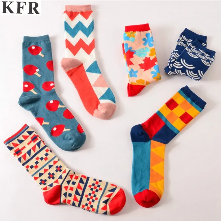 Funny Cute Happy Socks Womens Men Print Casual Harajuku Socks( Square)