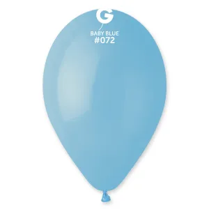 Gemar Latex Balloon #072 Baby Blue 12inch 50 Count Solid Color