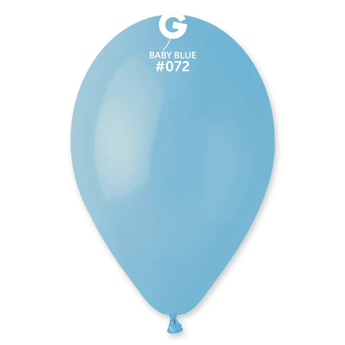 Gemar Latex Balloon #072 Baby Blue 12inch 50 Count Solid Color