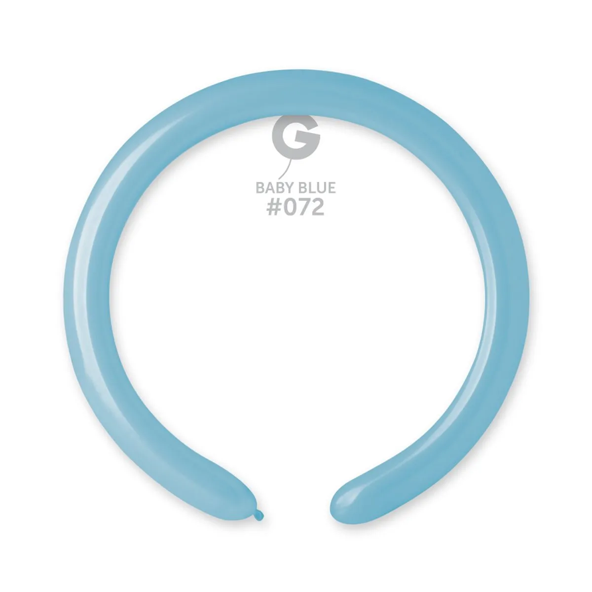 Gemar Latex Balloon #072 Baby Blue 2inch 50 Count Solid Color