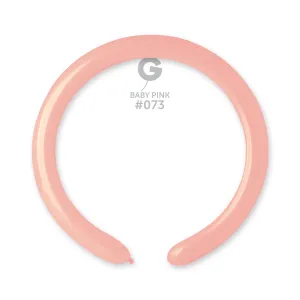 Gemar Latex Balloon #073 Baby Pink 2inch 50 Count Solid Color