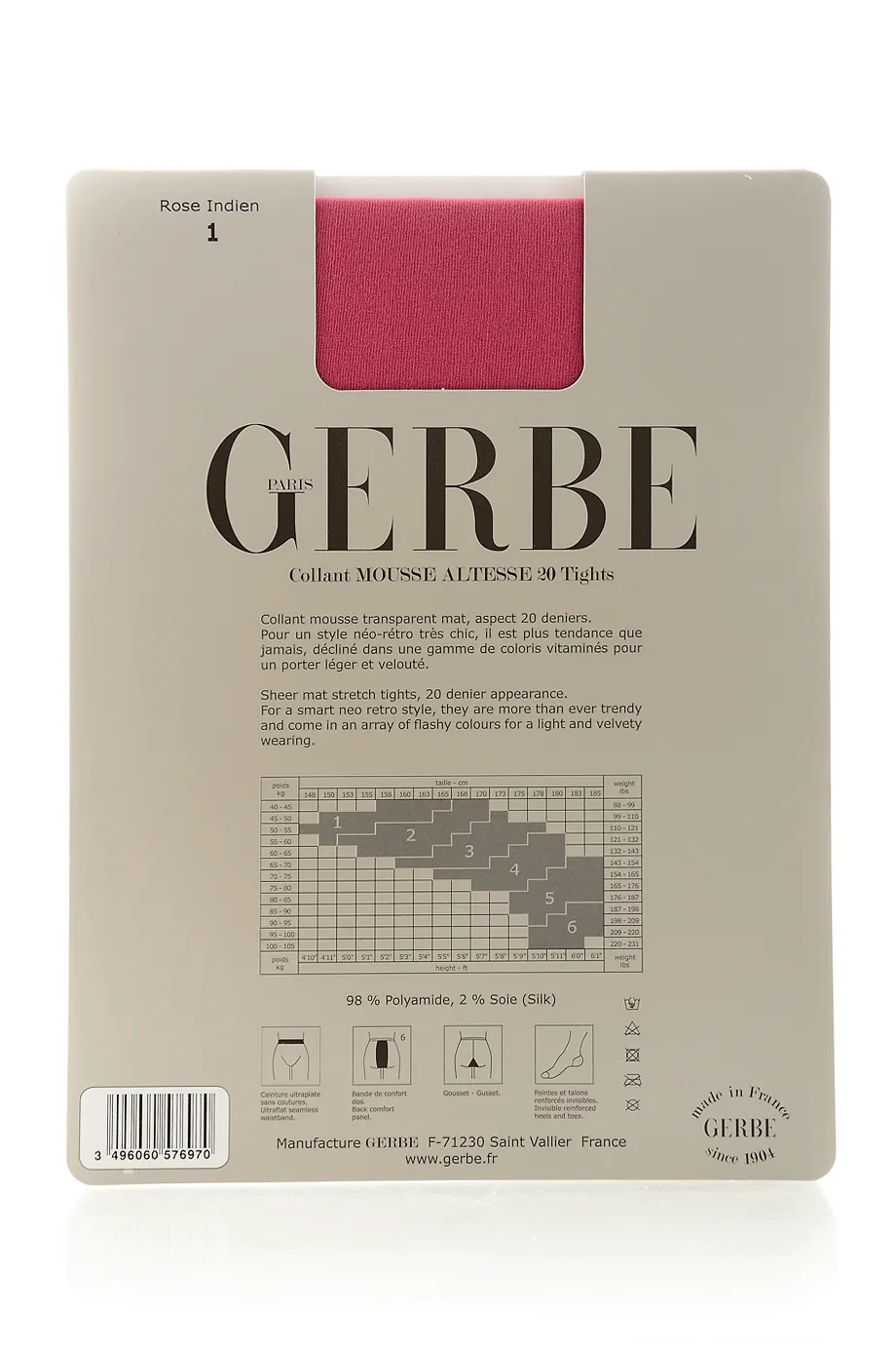 GERBE MOUSSE ALTESSE 20 Paprika Tights