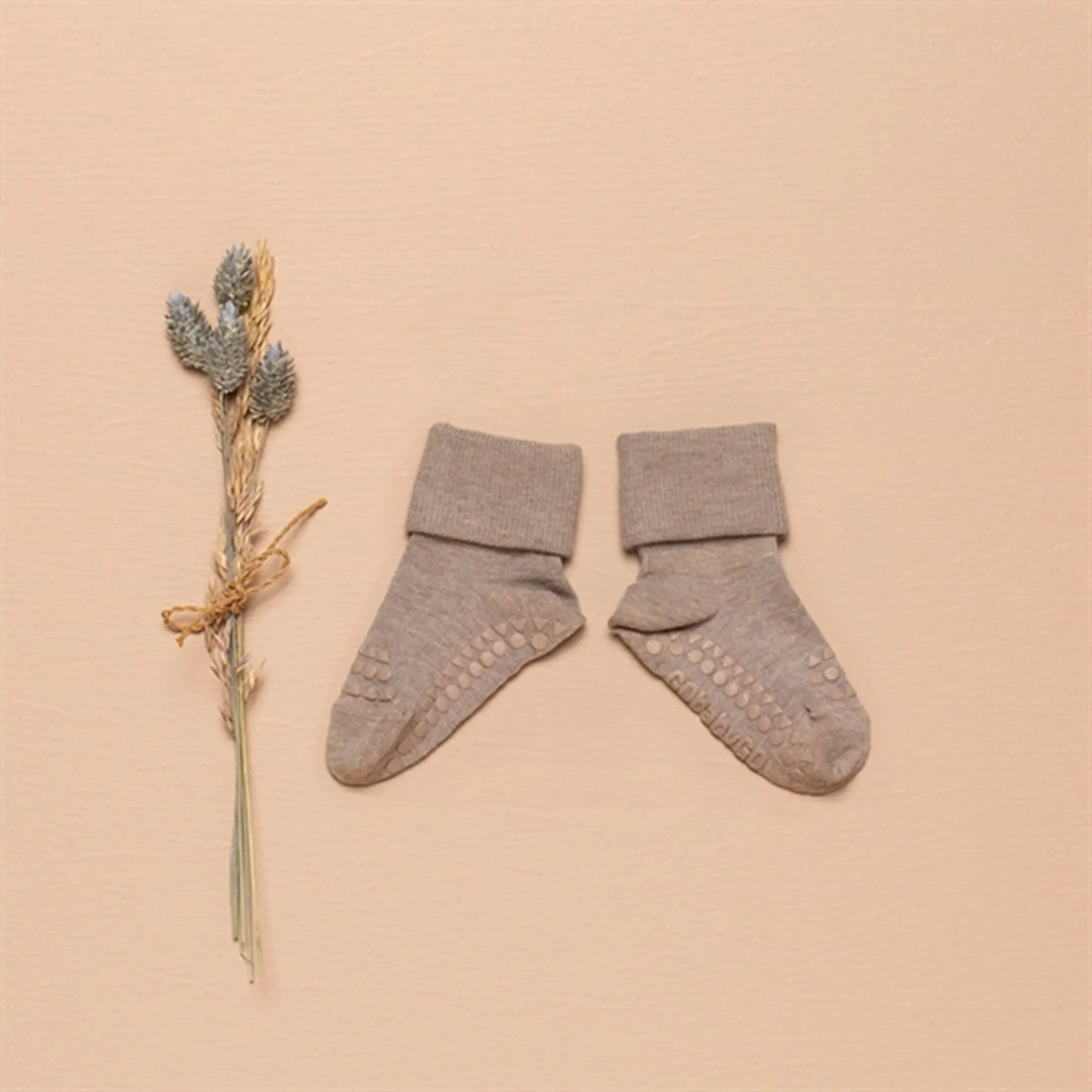 GObabyGO Non-slip Socks Wool Sand