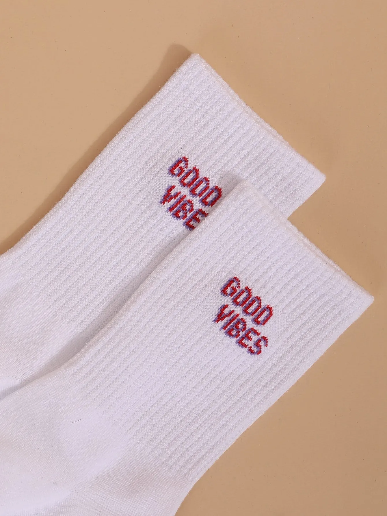 Good Vibes Crew Socks for Women Fun Socks Funky Socks Novelty Socks