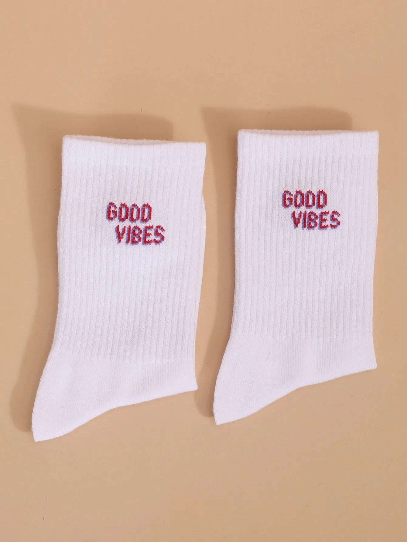 Good Vibes Crew Socks for Women Fun Socks Funky Socks Novelty Socks