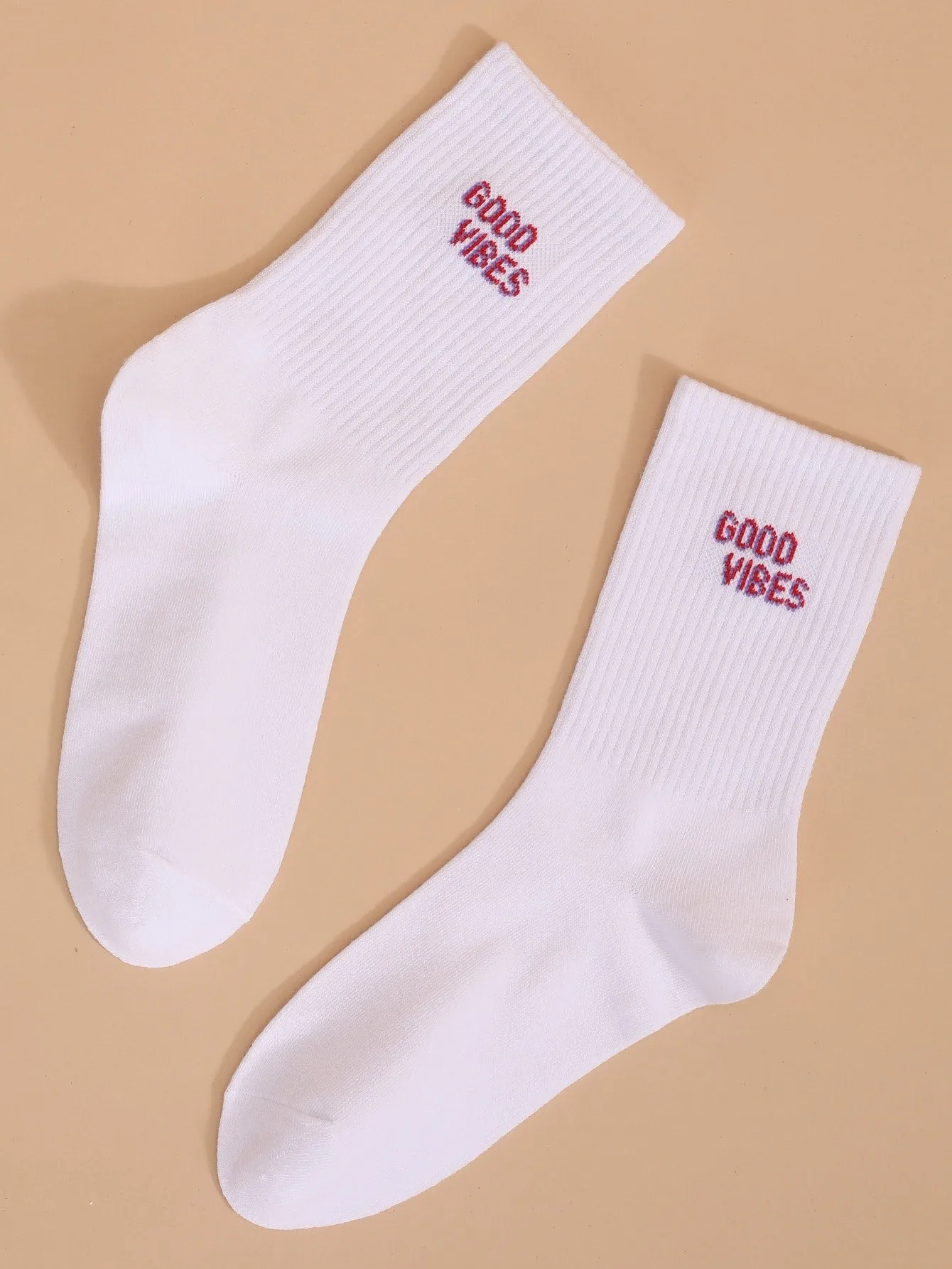 Good Vibes Crew Socks for Women Fun Socks Funky Socks Novelty Socks