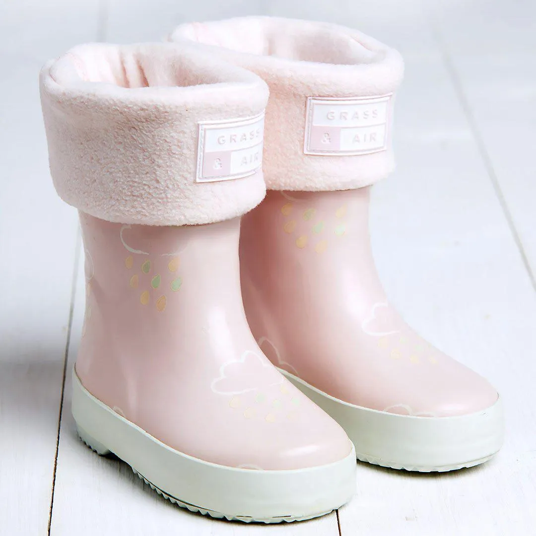 Grass & Air Wellie Socks - Baby Pink