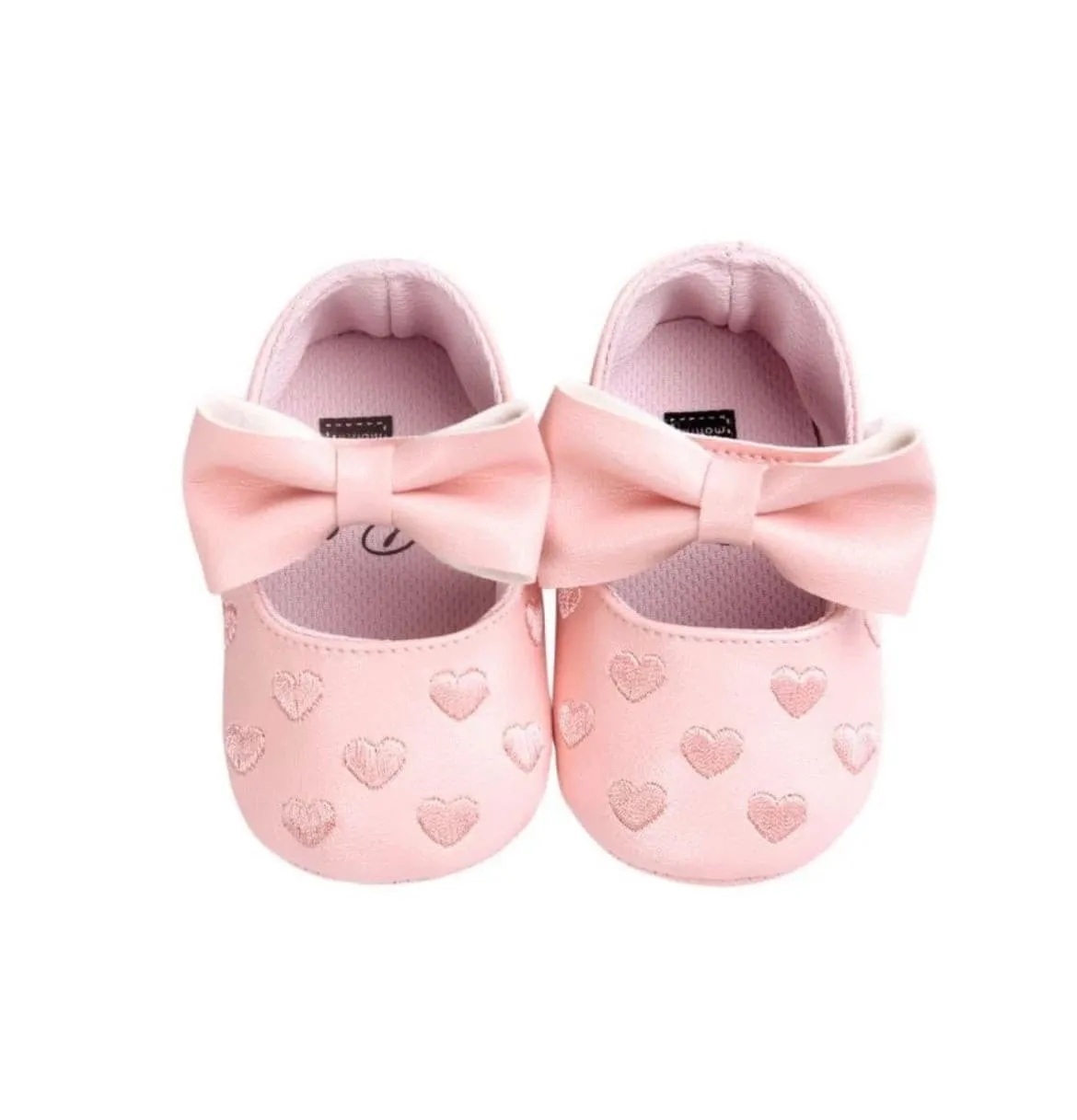 HEART BOW MOCCASINS - PINK