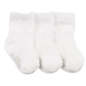 Herringbone Weaves Baby Socks 3pk - White