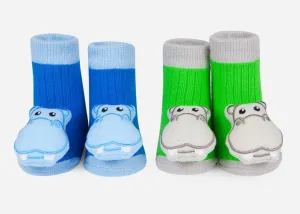 Hippo Rattle Socks