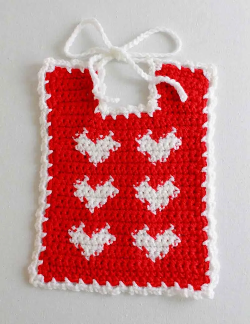 Holiday Bibs for Baby Crochet Pattern