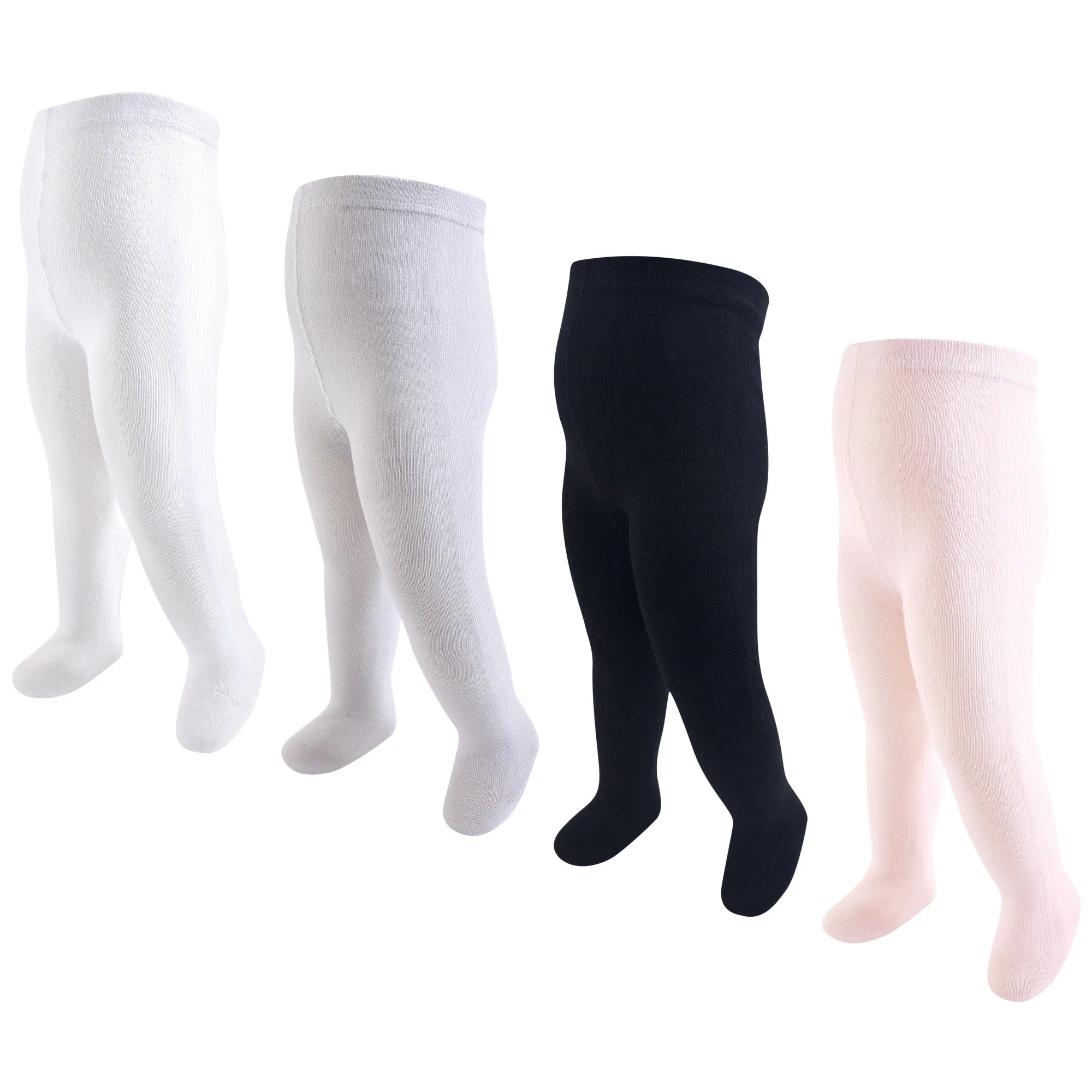 Hudson Baby Cotton Rich Tights, Light Pink Black