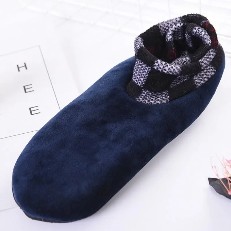 Indoor Non-slip Thermal Slipper Socks Women Leopard Floor Socks Fuzzy Slipper Socks For Men Women