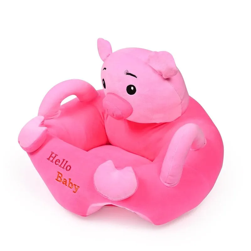 Kids Support Sofa Animal Shape Soft Stuffed Material Plush Toy Rocking Chair/Sofa - Pink