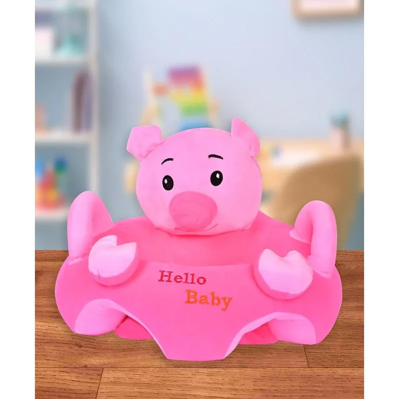 Kids Support Sofa Animal Shape Soft Stuffed Material Plush Toy Rocking Chair/Sofa - Pink