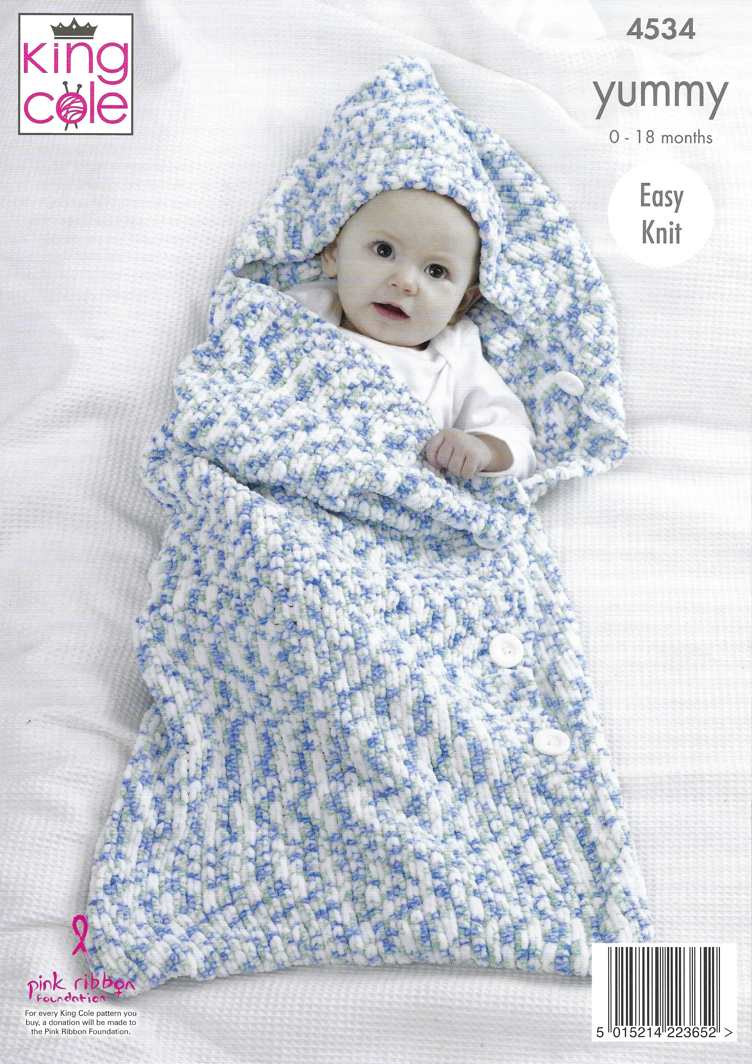 King Cole 4534 Cocoon & Blanket Easy Knit Yummy Knitting Pattern