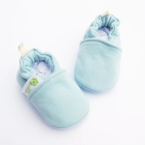 Little Pitterpat Blue Fleece All Fabric Soft Sole Shoes