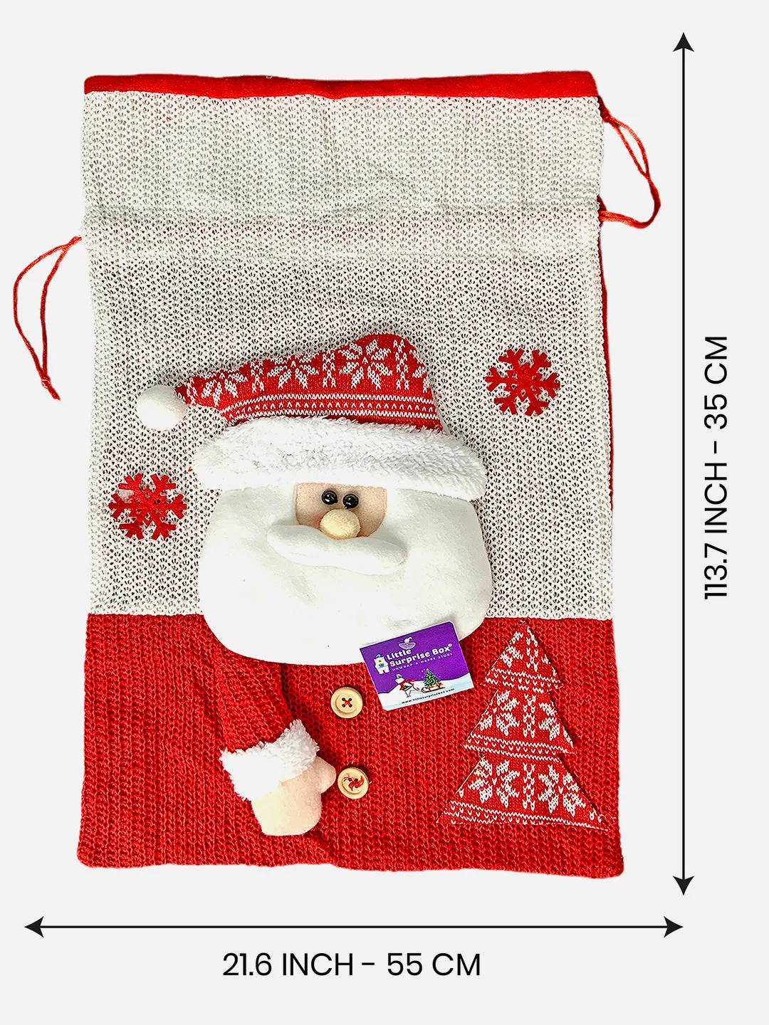 Little Surprise Box Knitted Large Size Christmas Sack and Gift Bag for Christmas Gifts