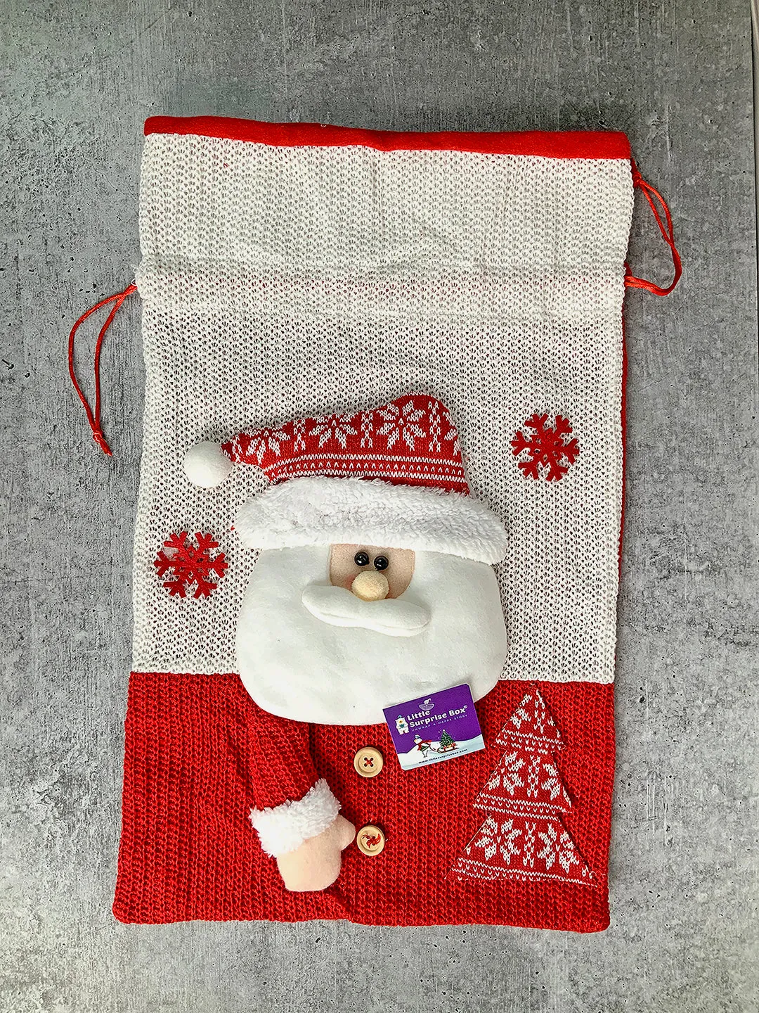 Little Surprise Box Knitted Large Size Christmas Sack and Gift Bag for Christmas Gifts