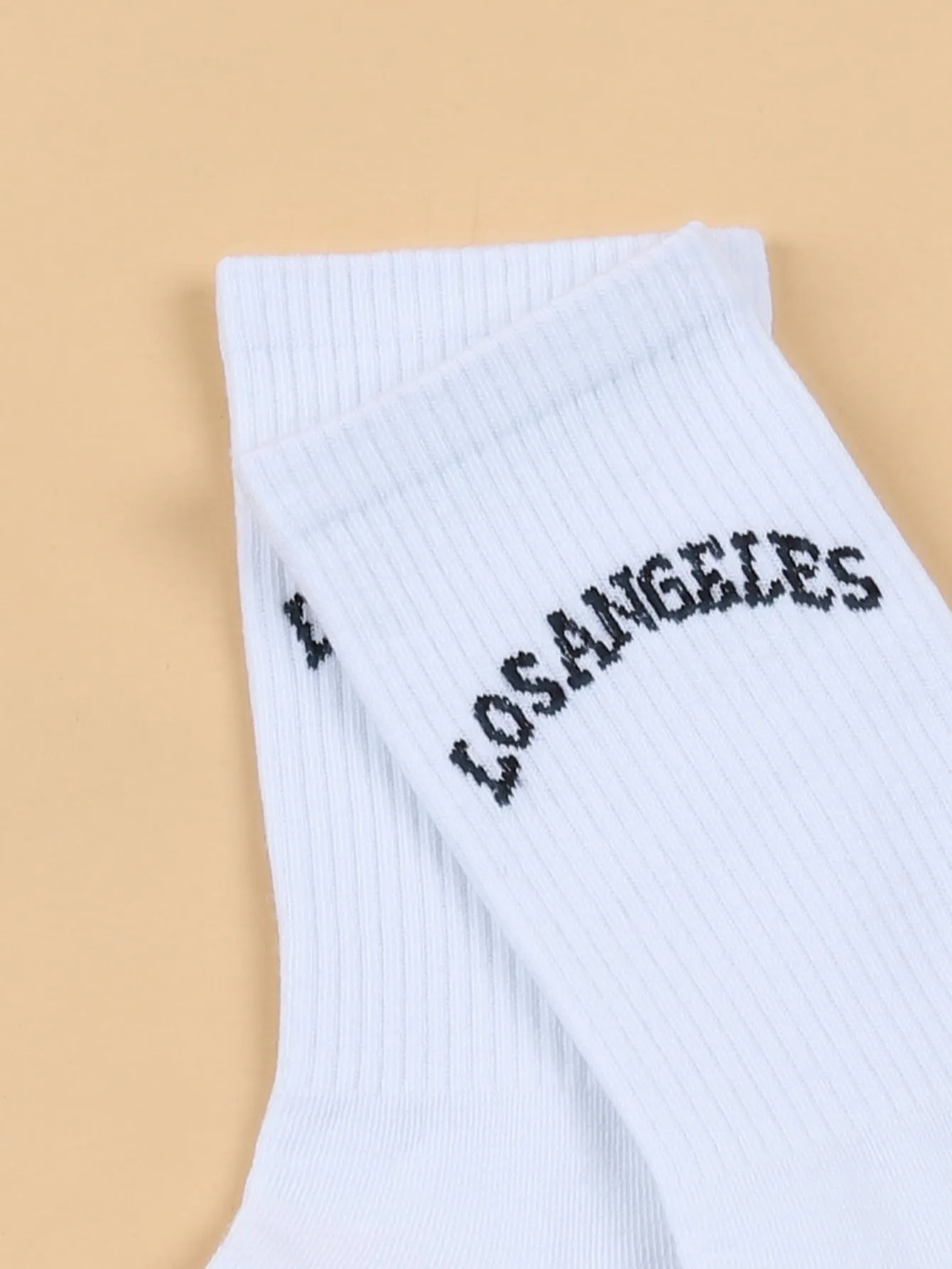 Los Angeles White Crew Socks Silly Socks for Men Funky Socks Funny Socks Novelty