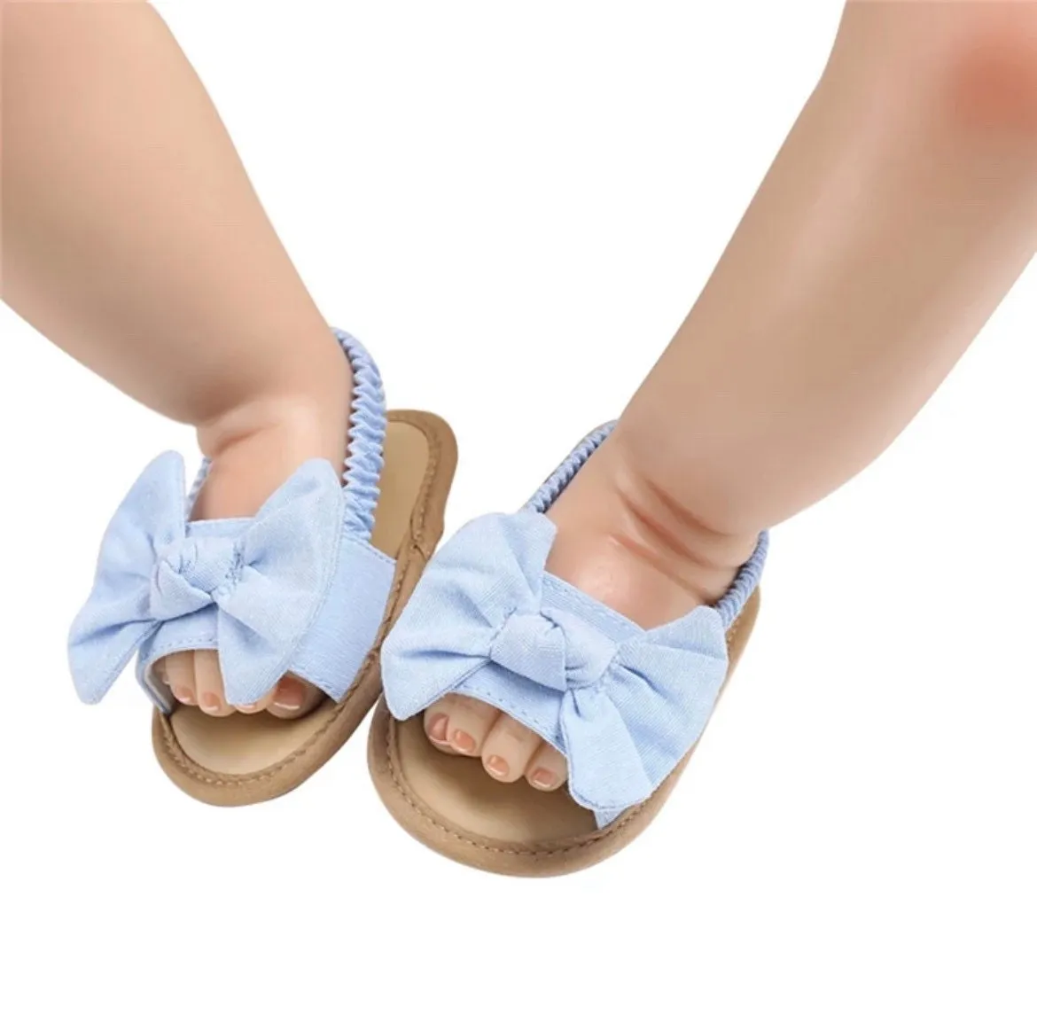 Maria - Baby Girl Cotton Bow Sandals