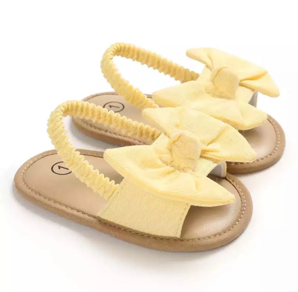 Maria - Baby Girl Cotton Bow Sandals