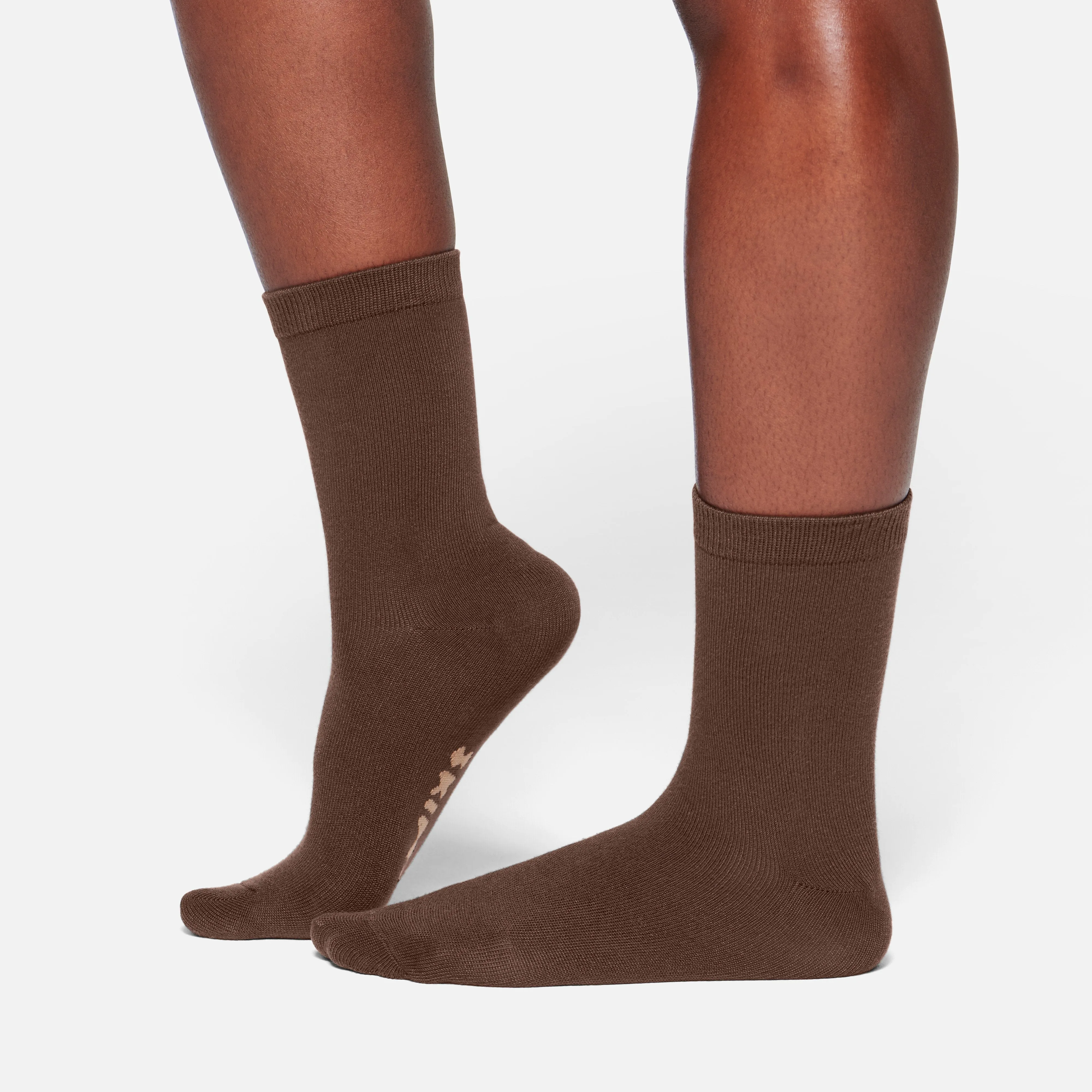 MICROPOLY CREW SOCK | COCOA