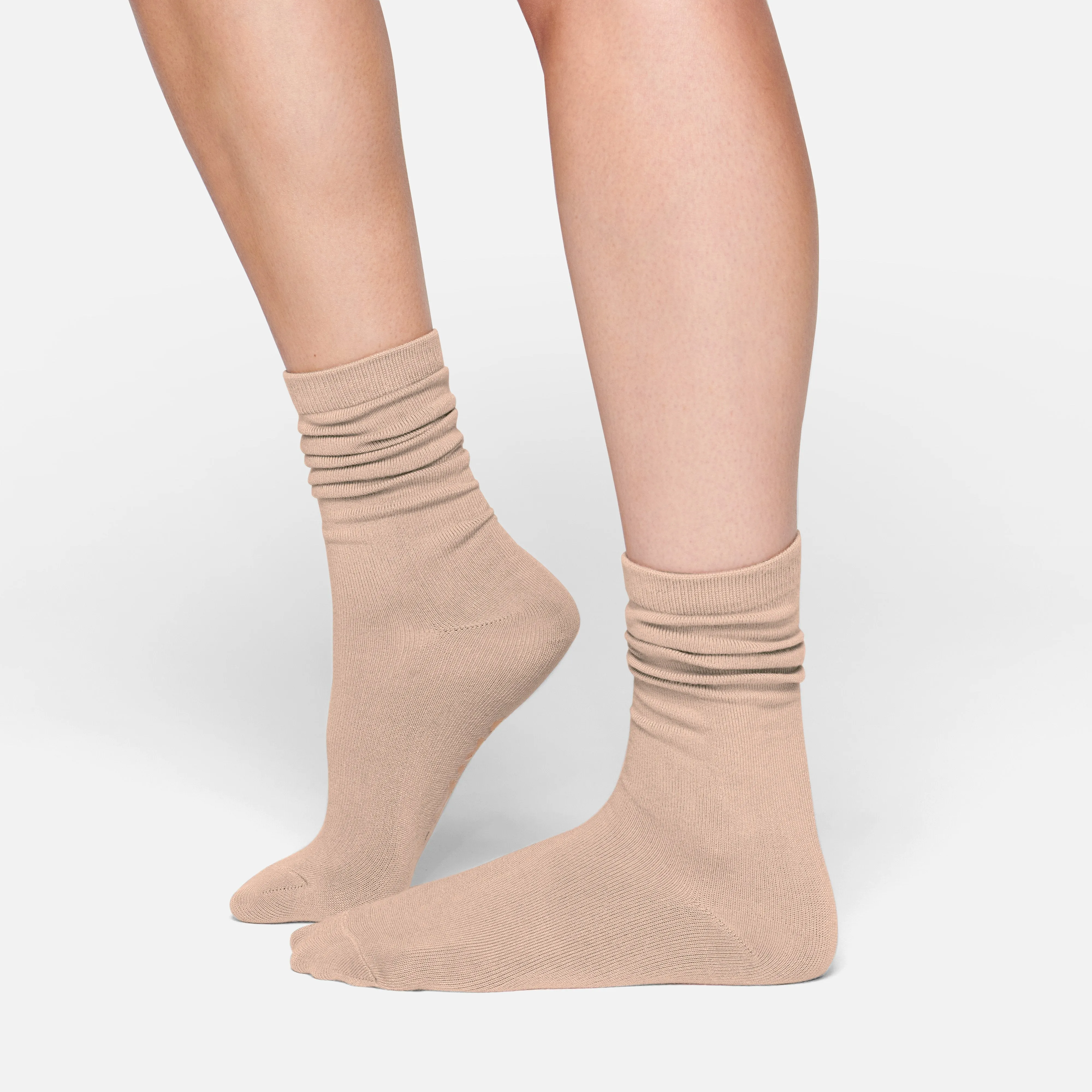 MICROPOLY MID CALF SOCK | CLAY