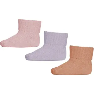 MP Danmark 99030 Cotton Rib Baby Socks 3-pack 1022 Lavender Sky